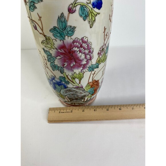 Vintage Chinese Vase Procelain 13 inches Red Stamp on Bottom #2 - Picture 8 of 8